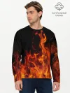 Мужской лонгслив базовый / Огонь