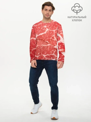 Мужской лонгслив базовый / Кусок мяса