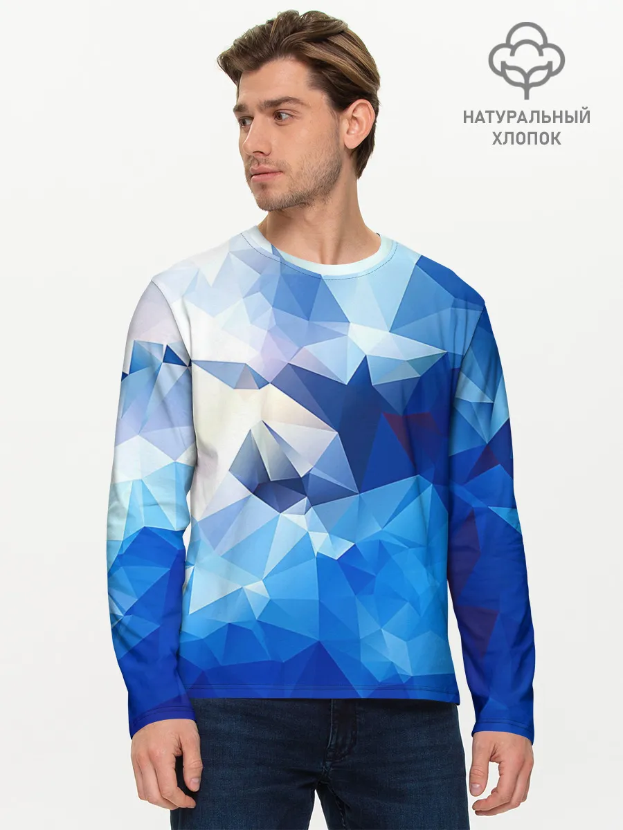 Мужской лонгслив базовый / Абстракция