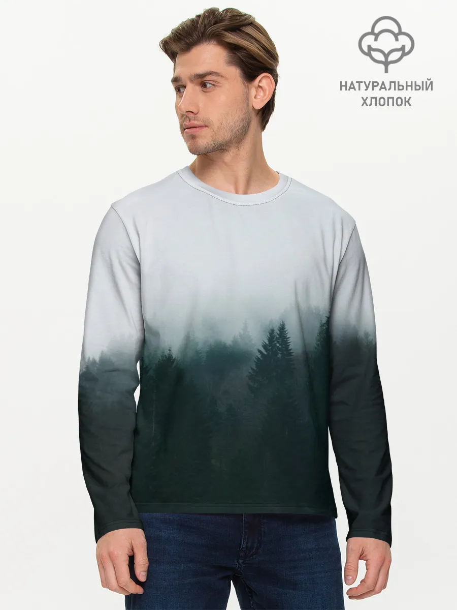 Мужской лонгслив базовый / Лес