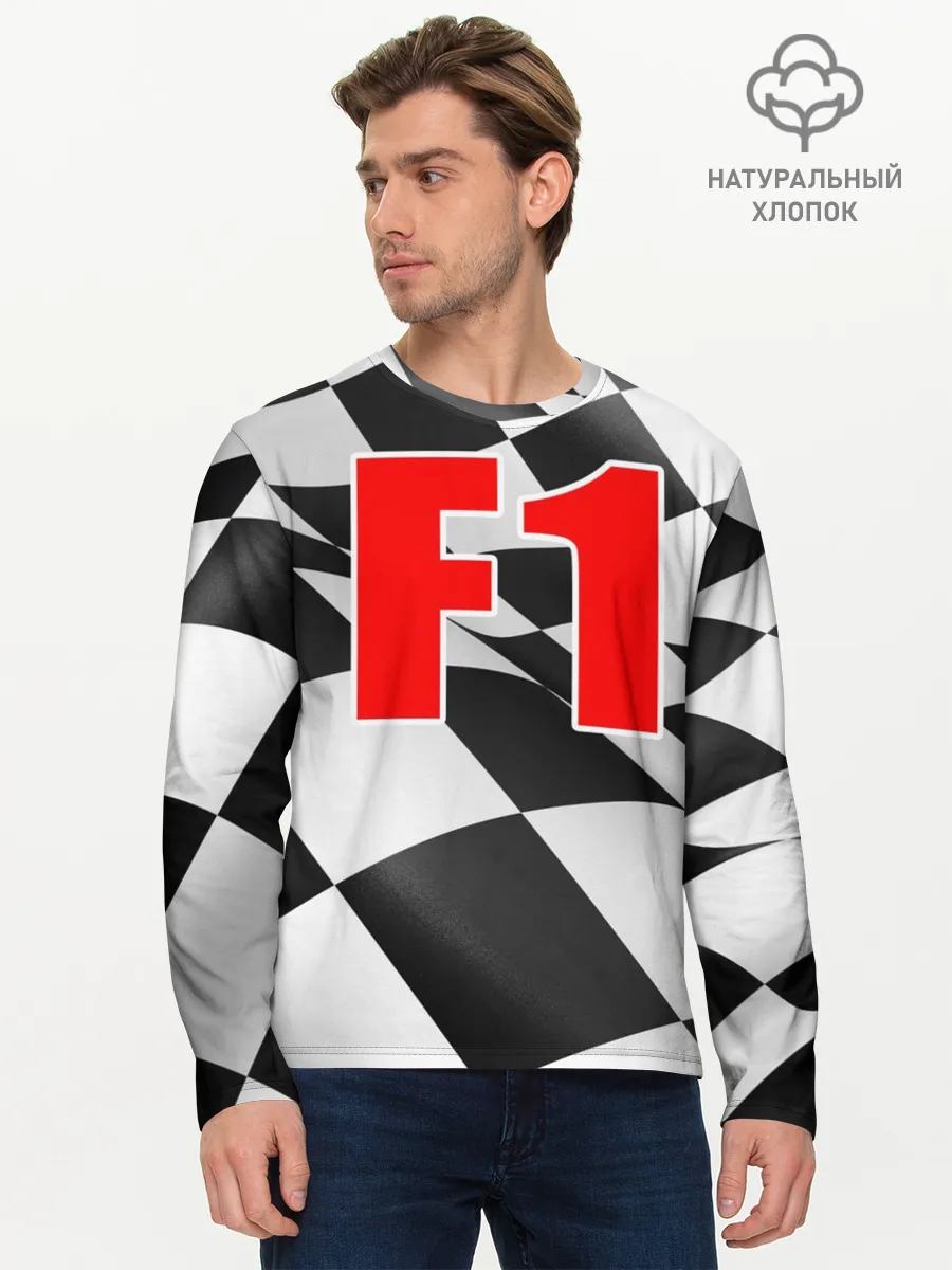 Мужской лонгслив базовый / Формула 1