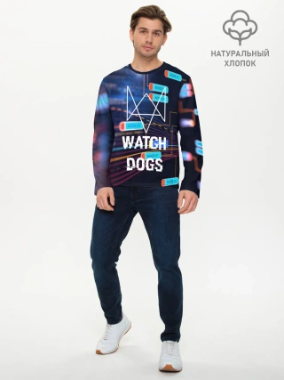 Мужской лонгслив базовый / Watch Dogs