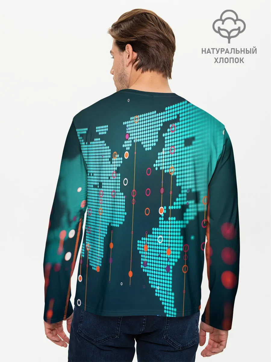 Мужской лонгслив базовый / Watch Dogs 2 NETWORK HACK