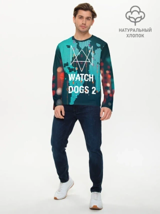 Мужской лонгслив базовый / Watch Dogs 2 NETWORK HACK