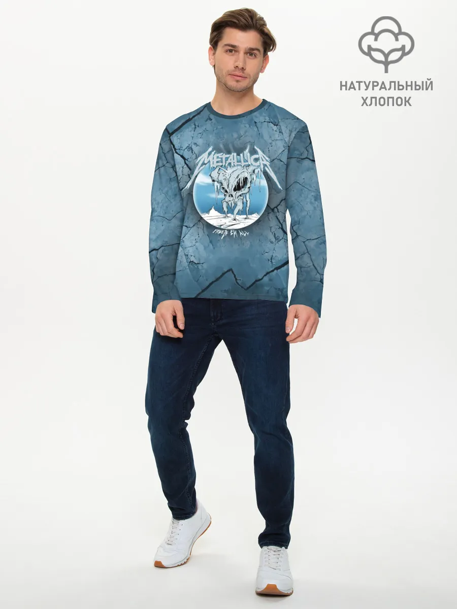 Мужской лонгслив базовый / Metallica, freeze em all