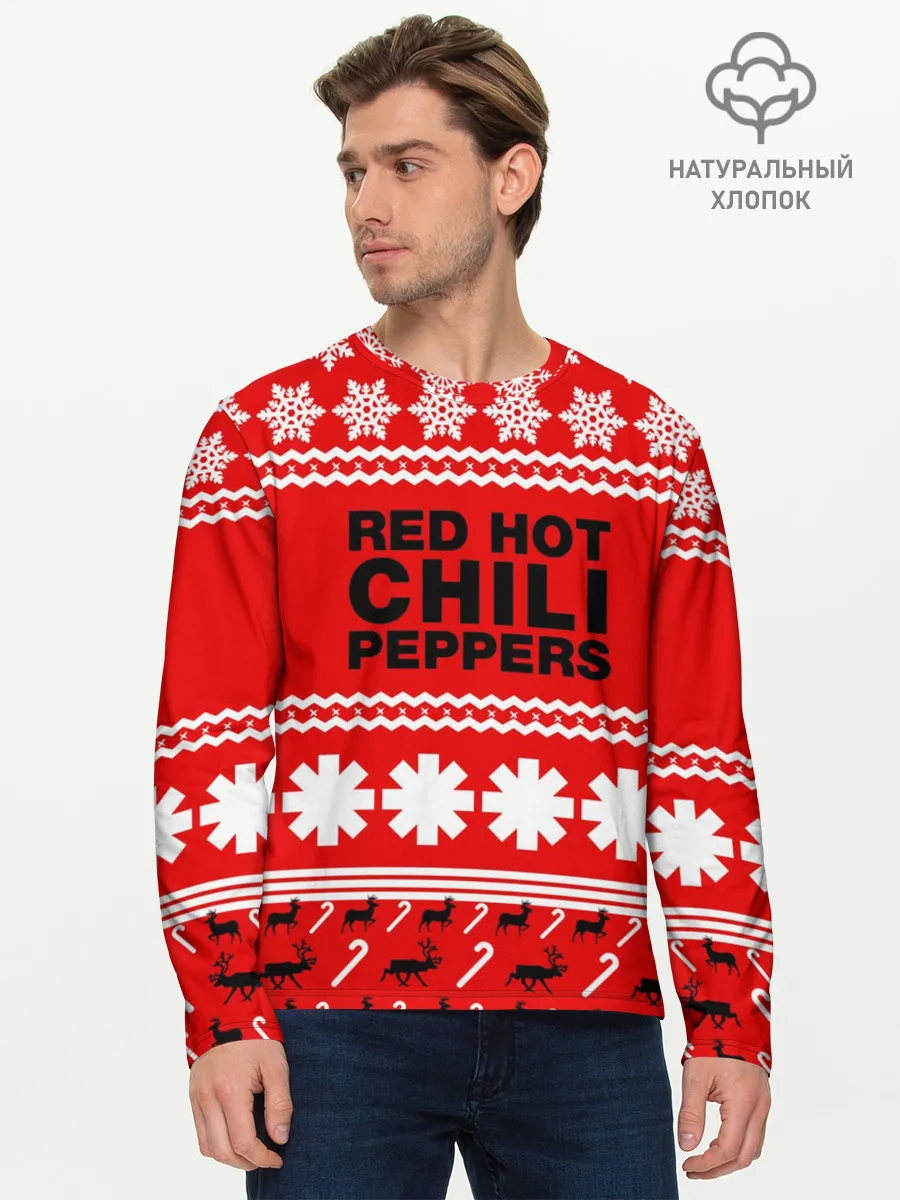 Мужской лонгслив базовый / Праздничный RHCP