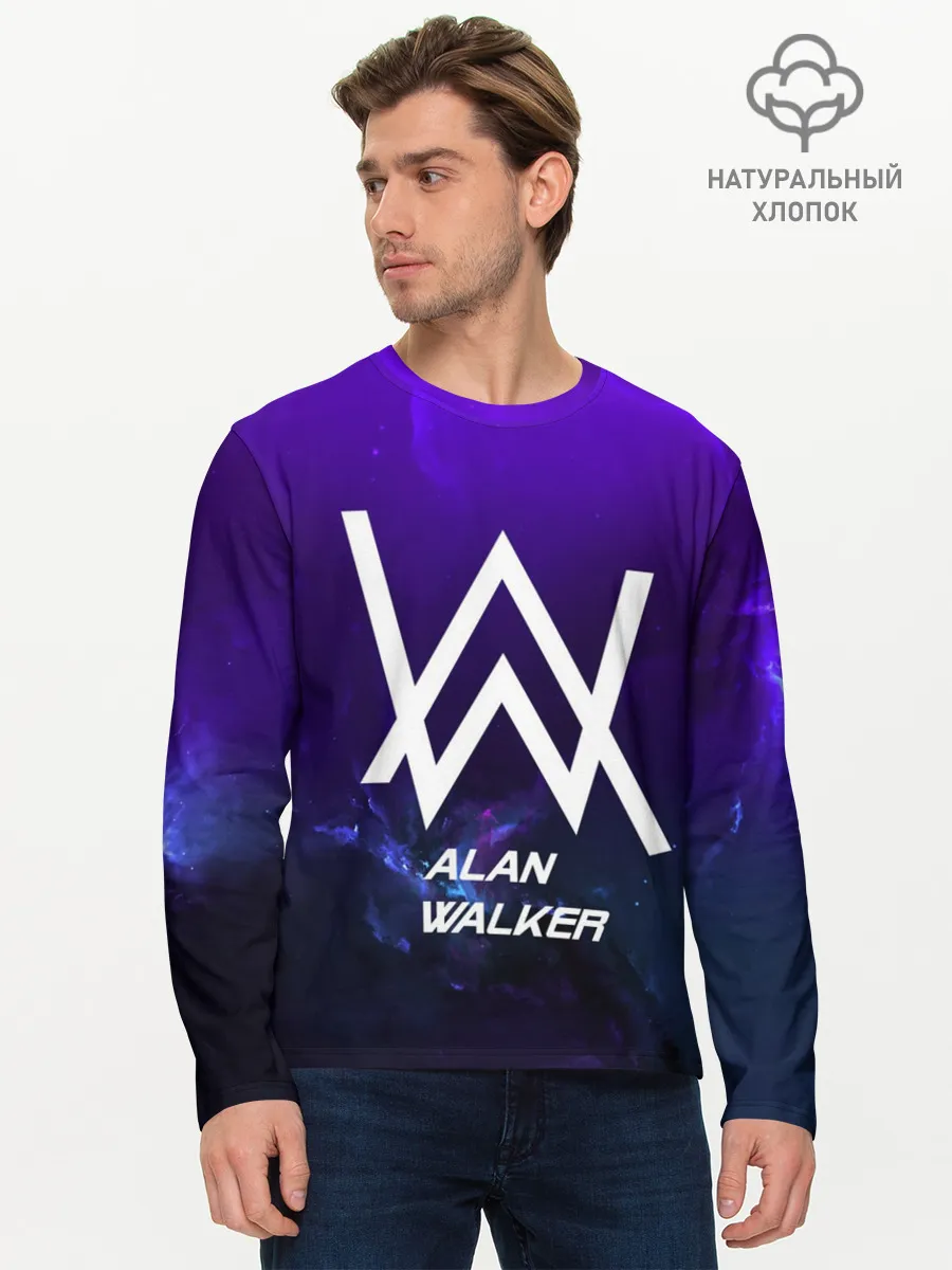 Мужской лонгслив базовый / Alan Walker SPACE COLLECTION