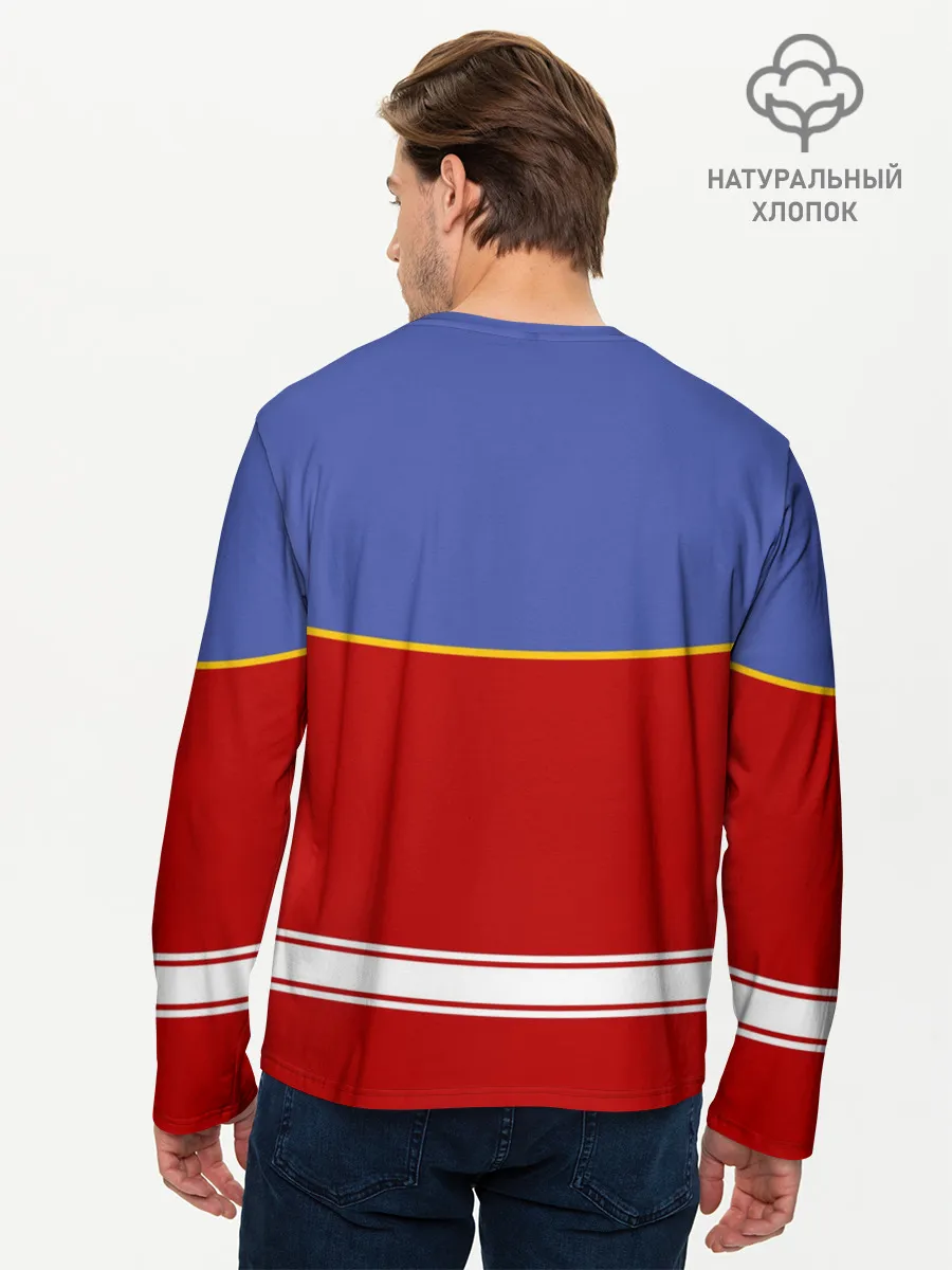 Мужской лонгслив базовый / Хоккеист Олег