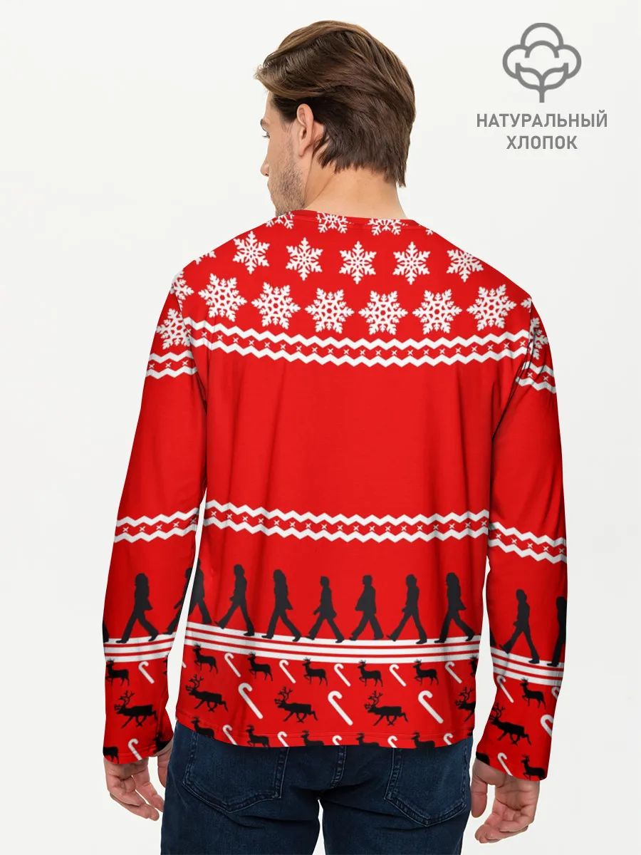 Мужской лонгслив базовый / Праздничный The Beatles