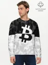 Мужской лонгслив базовый / BITCOIN Black Collection