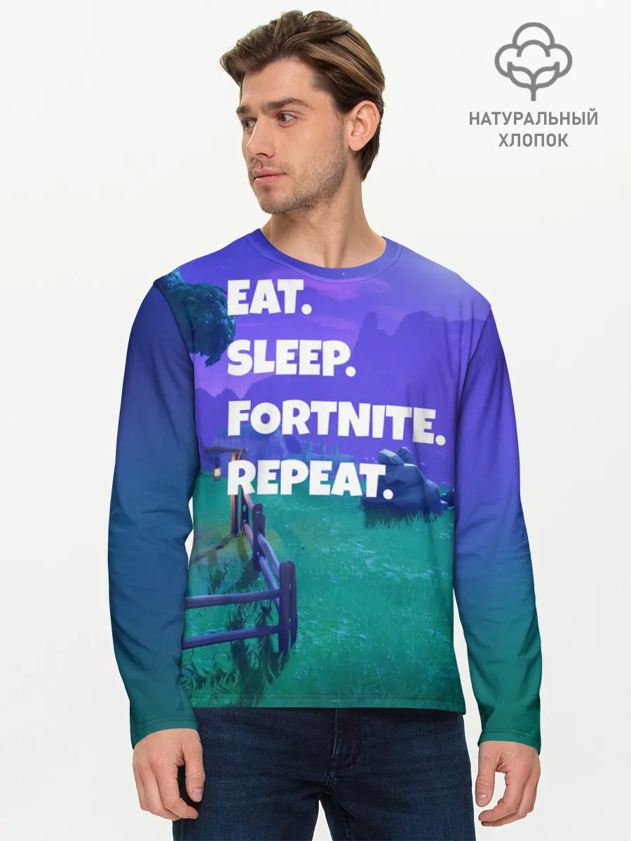 Мужской лонгслив базовый / Fortnite Repeat