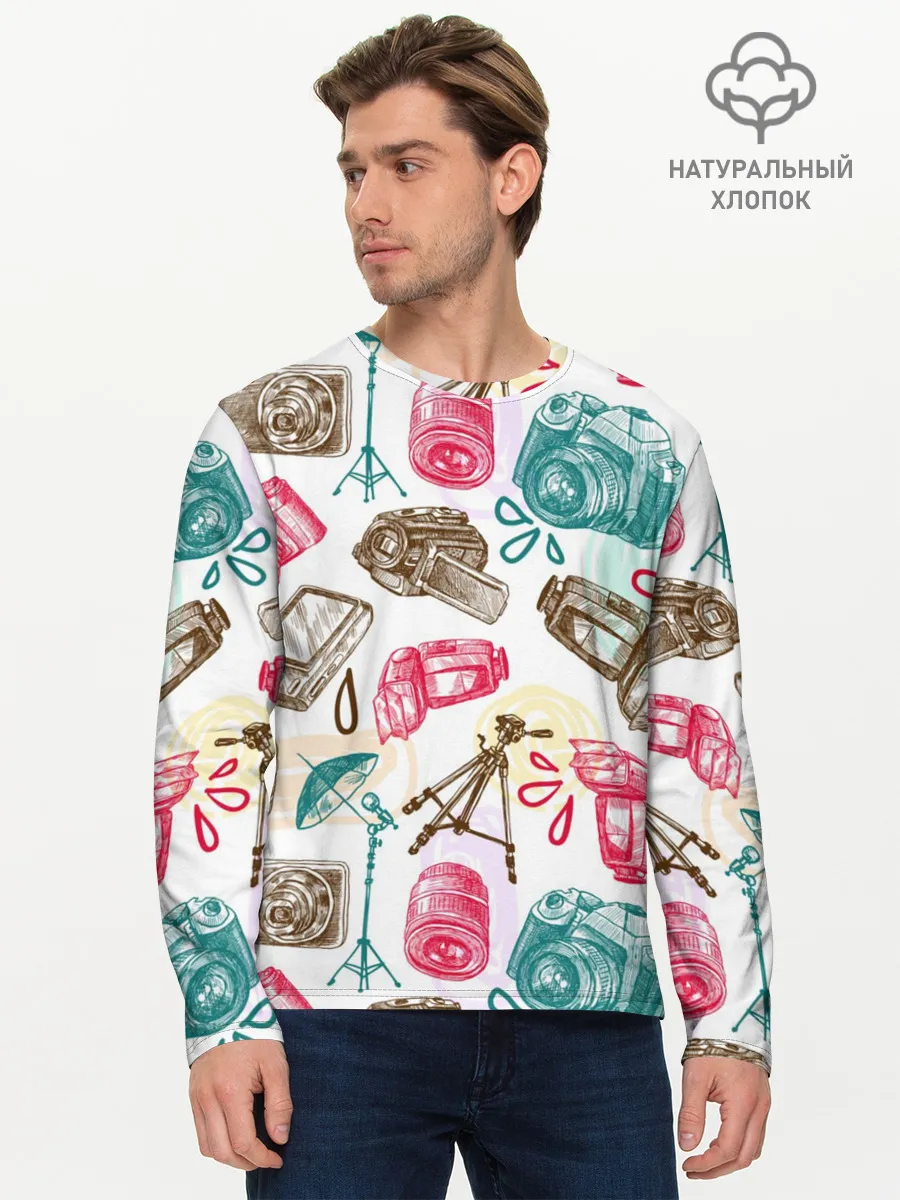 Мужской лонгслив базовый / Блогер