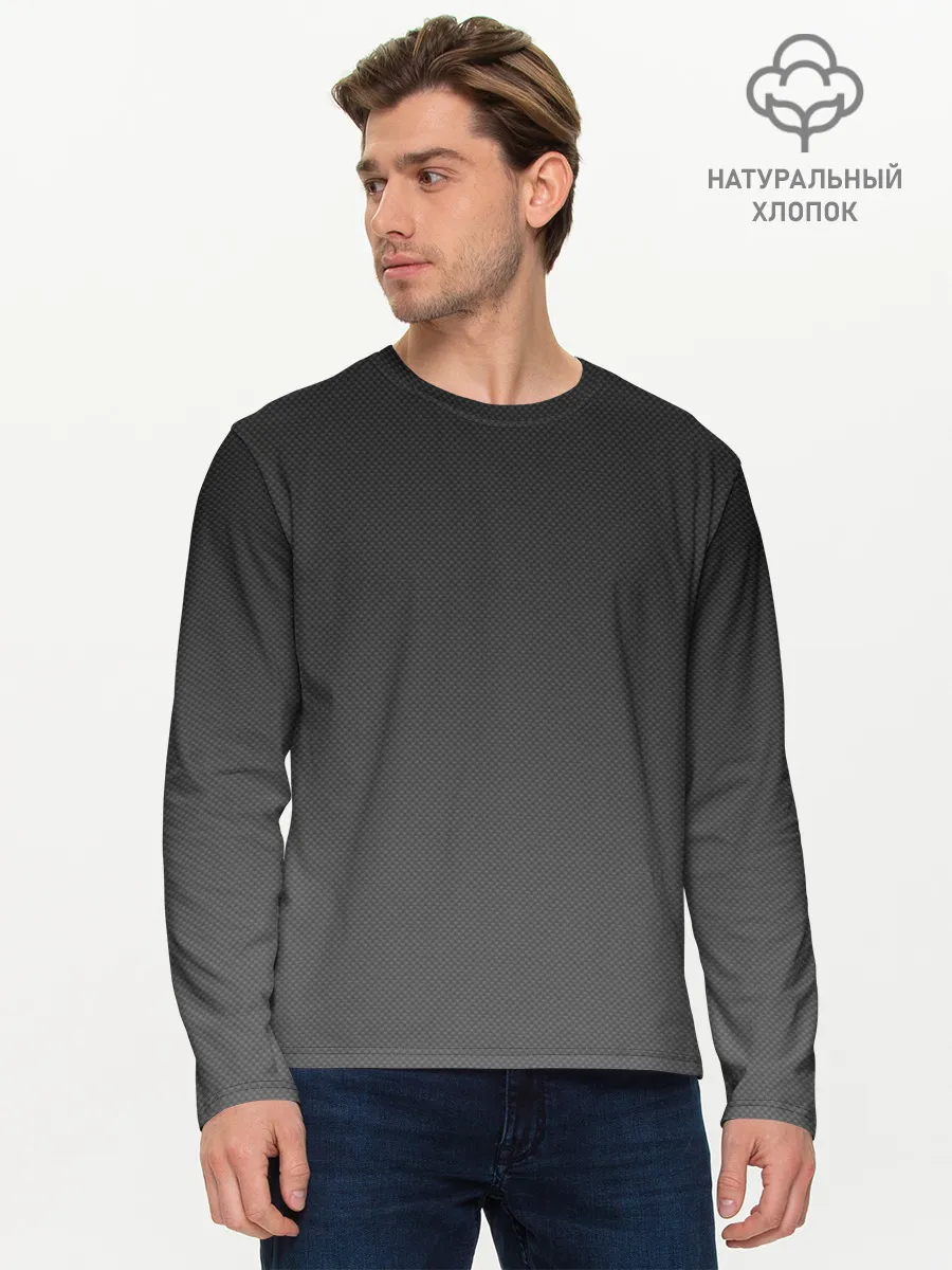 Мужской лонгслив базовый / Carbon-3
