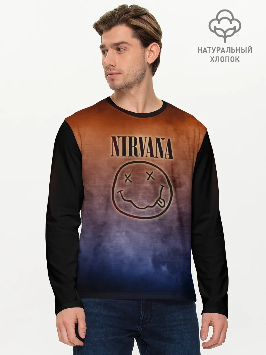 Мужской лонгслив базовый / Nirvana
