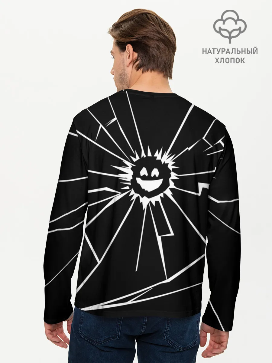 Мужской лонгслив базовый / Черное Зеркало