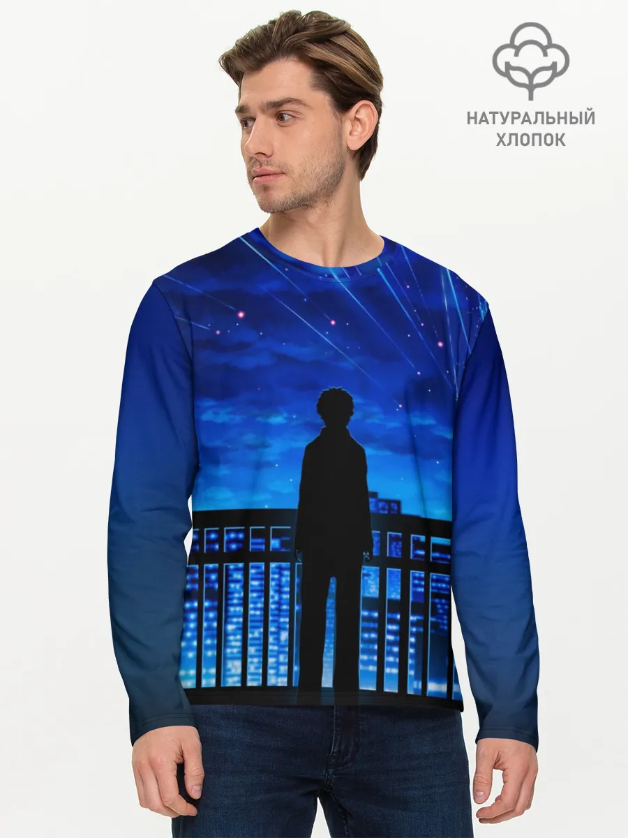 Мужской лонгслив базовый / Аниме ночь