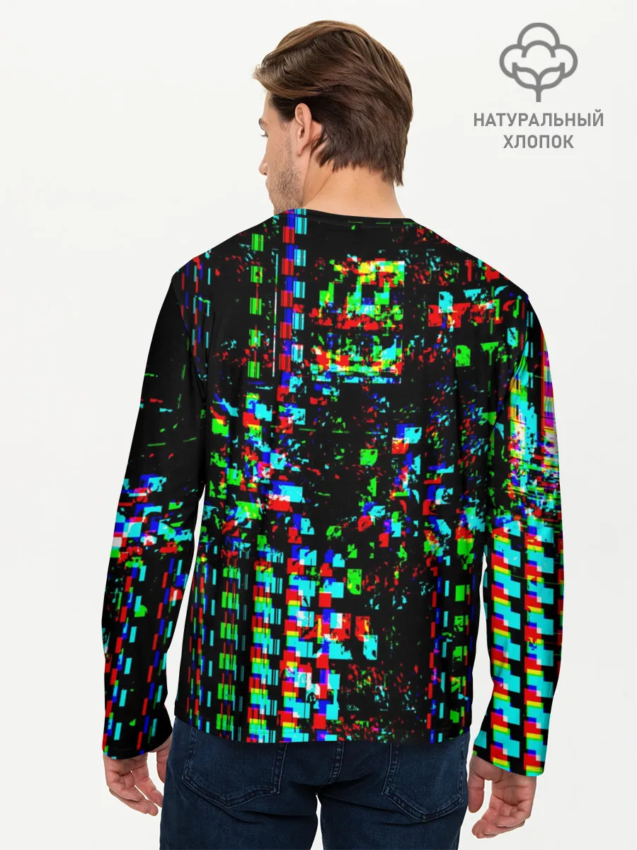 Мужской лонгслив базовый / Optical abstract