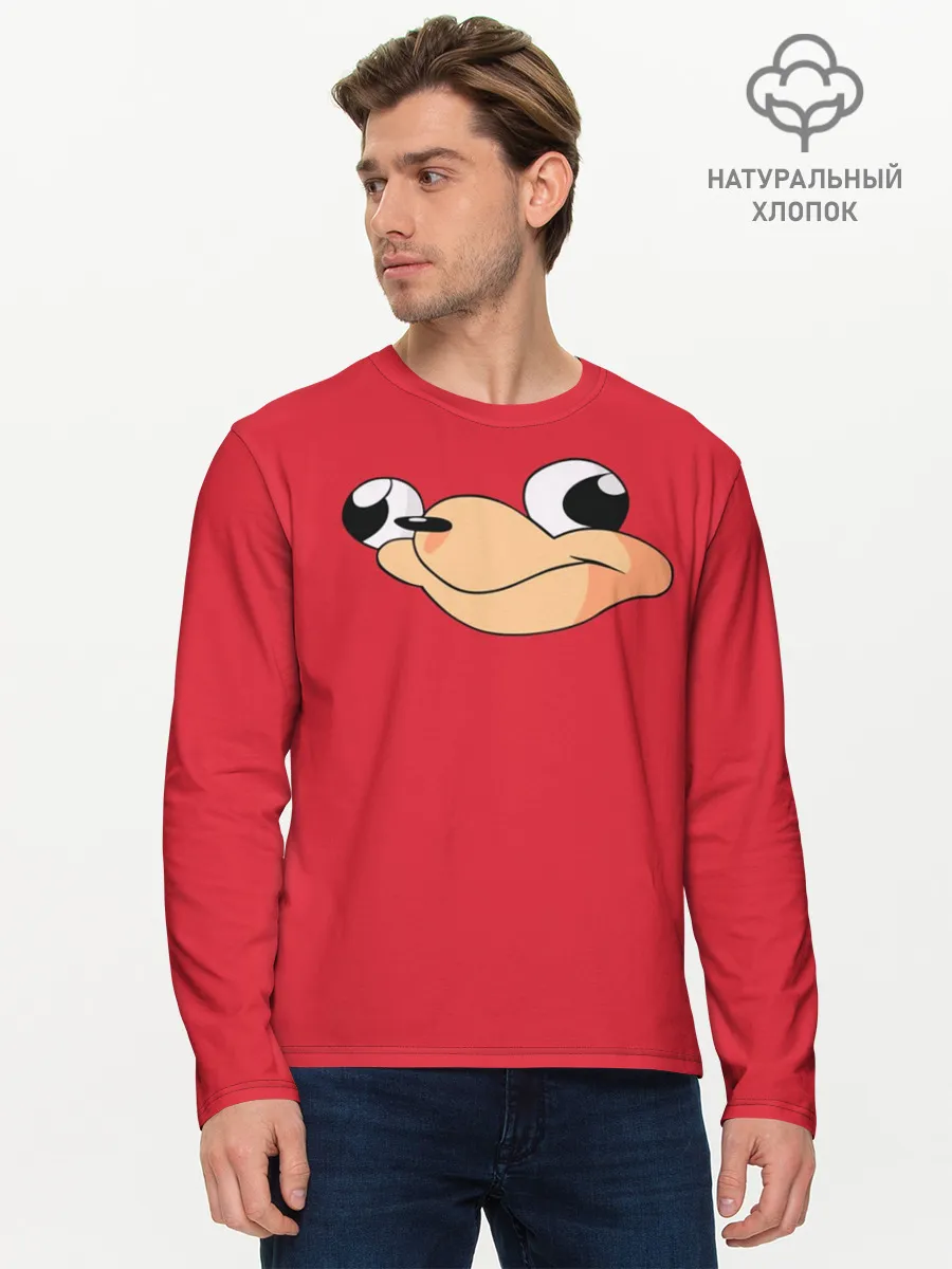 Мужской лонгслив базовый / Red