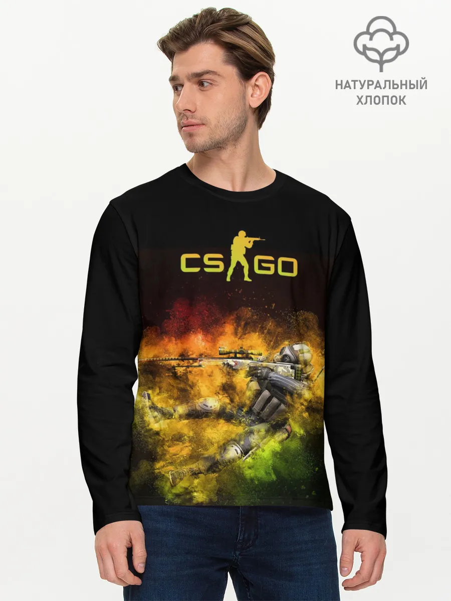 Мужской лонгслив базовый / Counter-Strike