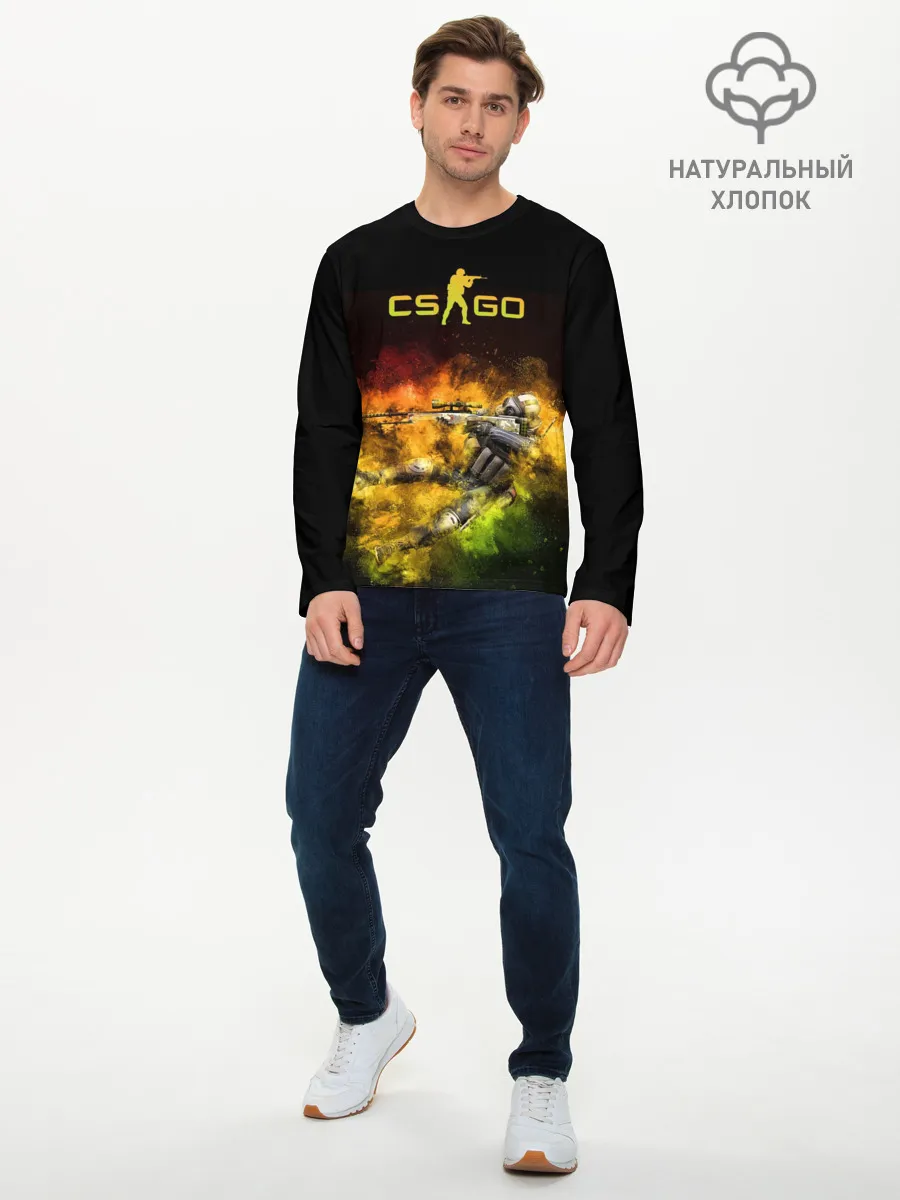 Мужской лонгслив базовый / Counter-Strike