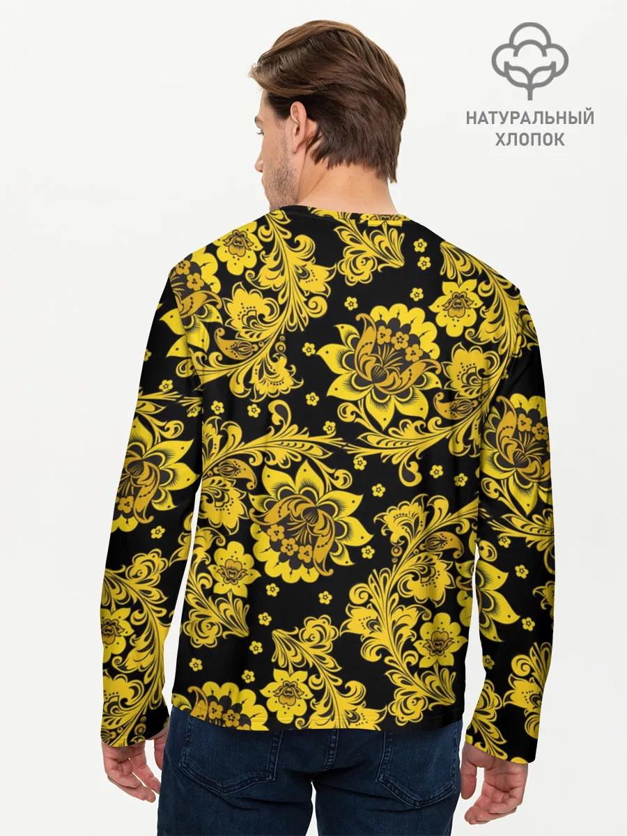 Мужской лонгслив базовый / Хохлома