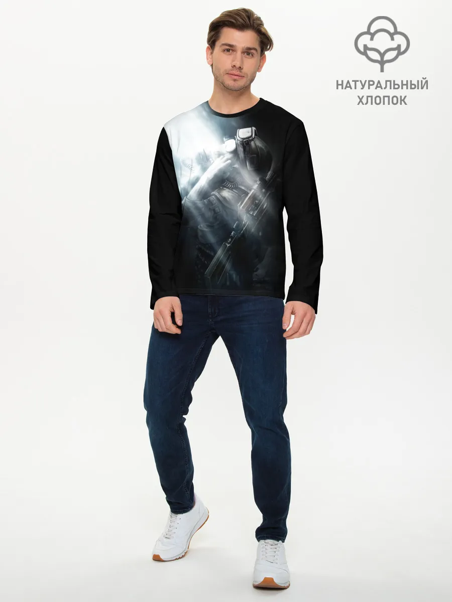 Мужской лонгслив базовый / Metro 2033