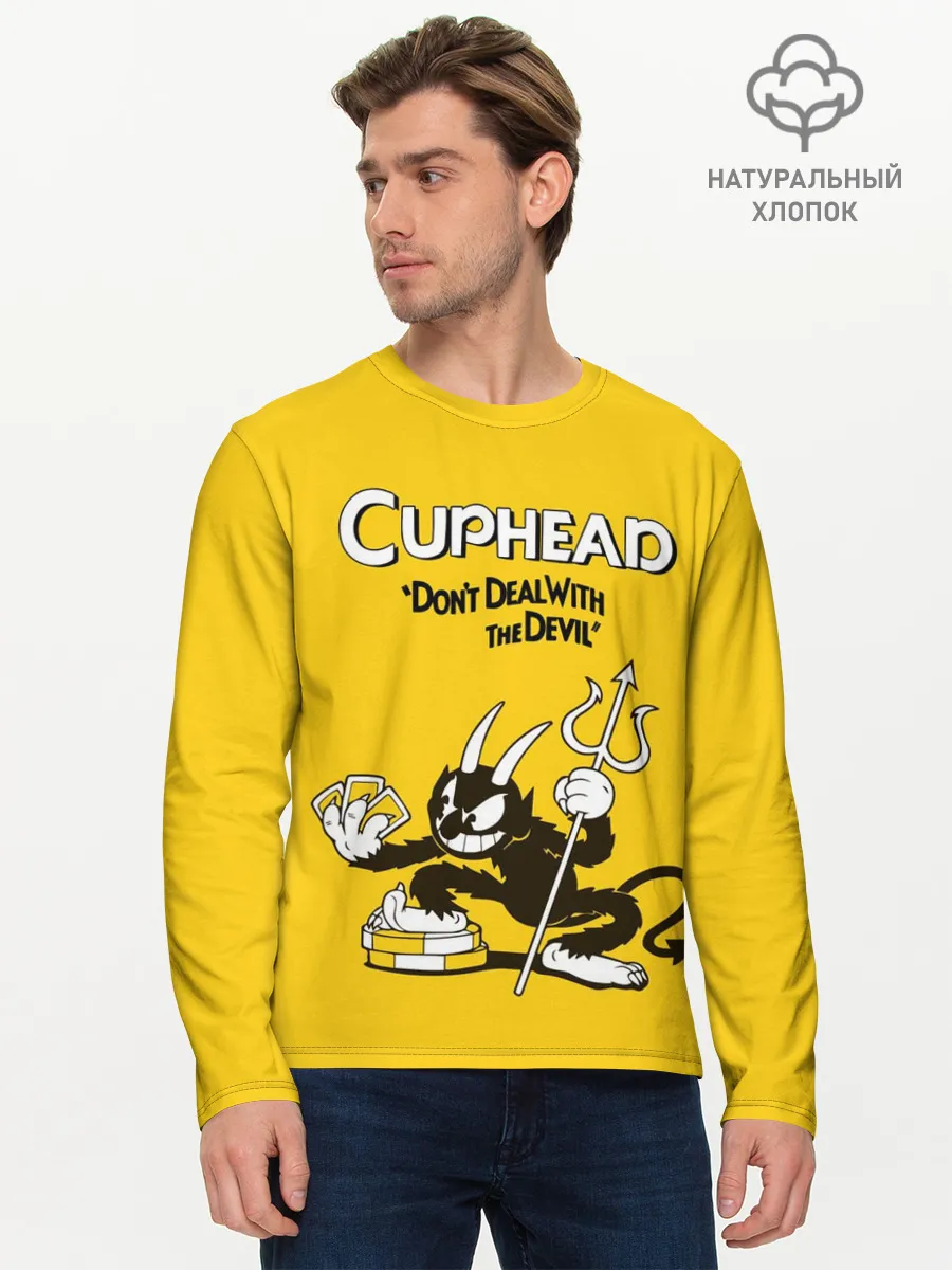 Мужской лонгслив базовый / Cuphead