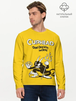 Мужской лонгслив базовый / Cuphead