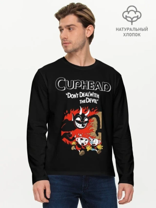 Мужской лонгслив базовый / Cuphead