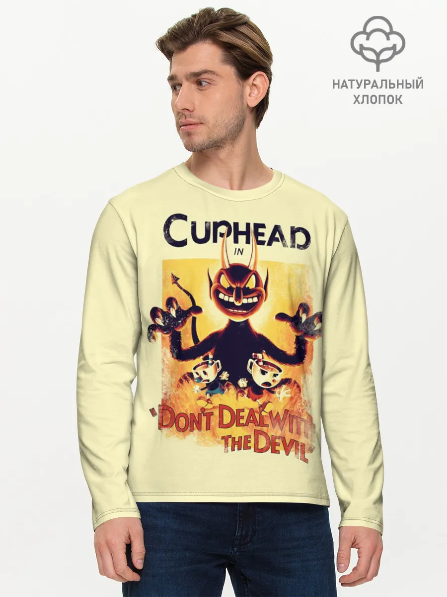Мужской лонгслив базовый / Cuphead