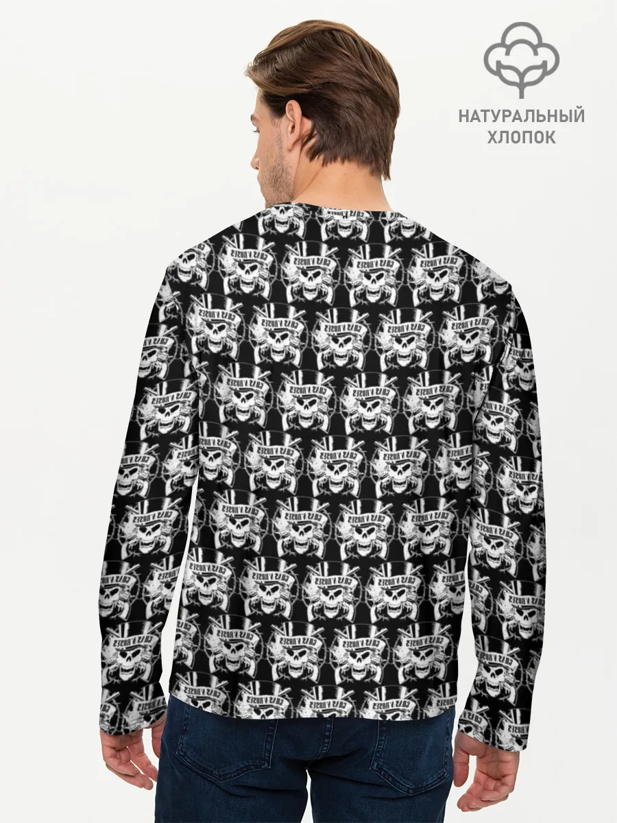 Мужской лонгслив базовый / Guns n roses