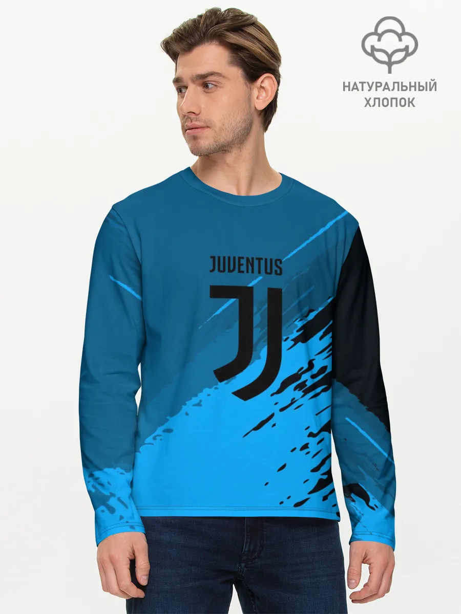 Мужской лонгслив базовый / FC Juventus abstract style