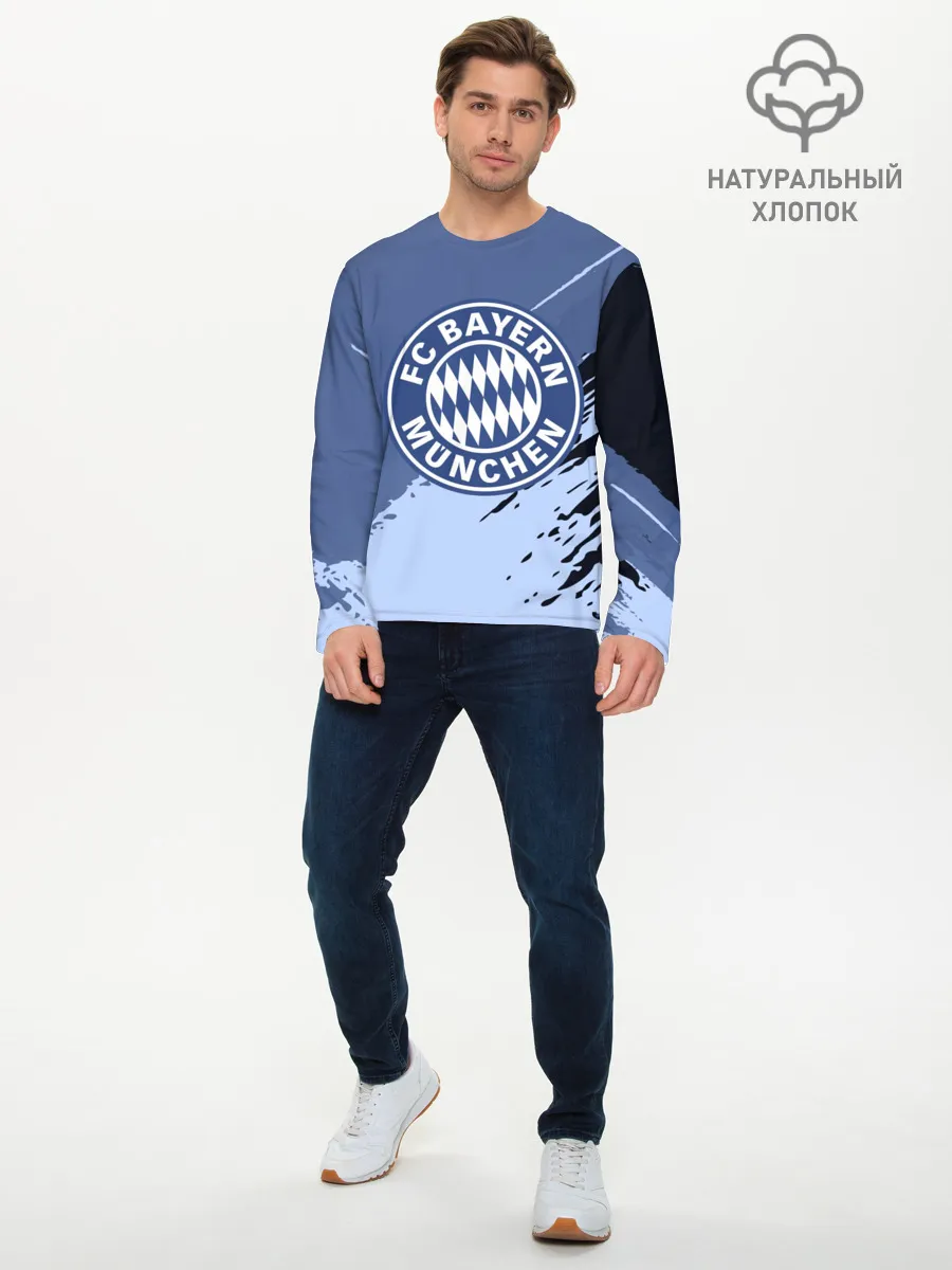 Мужской лонгслив базовый / FC Bayern Munchen style
