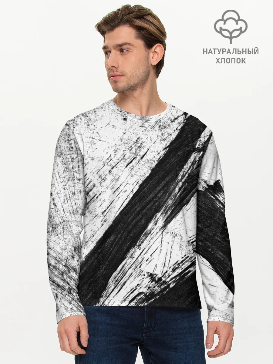 Мужской лонгслив базовый / просто краски