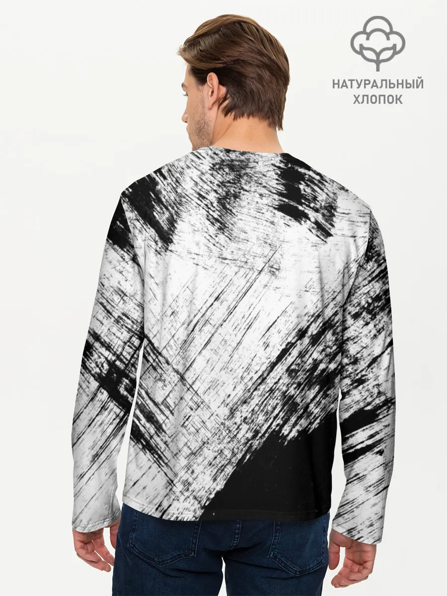 Мужской лонгслив базовый / Штриховка
