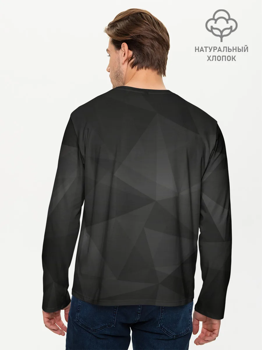 Мужской лонгслив базовый / Fortnite Black Abstract