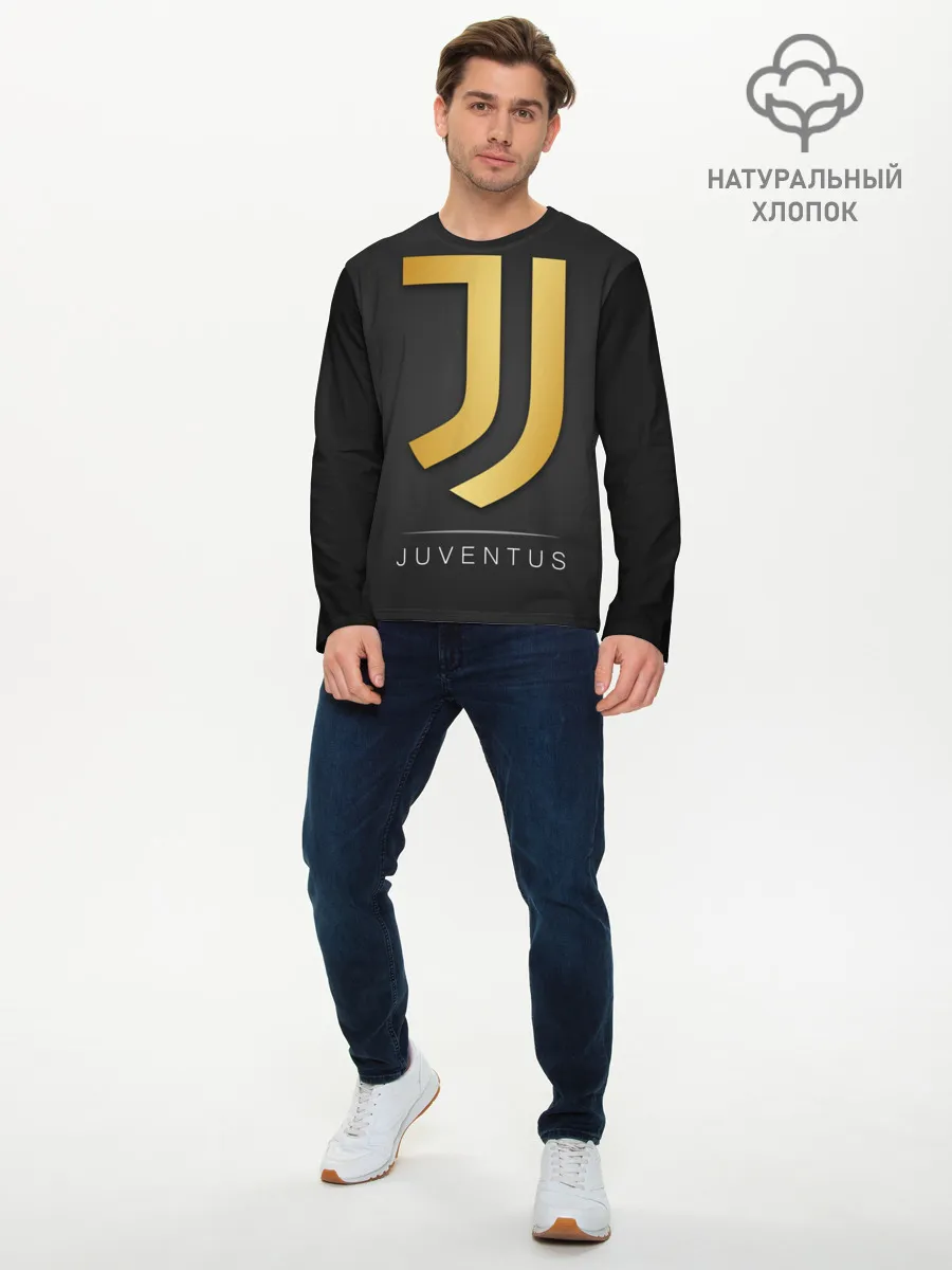 Мужской лонгслив базовый / Juventus Gold Edition
