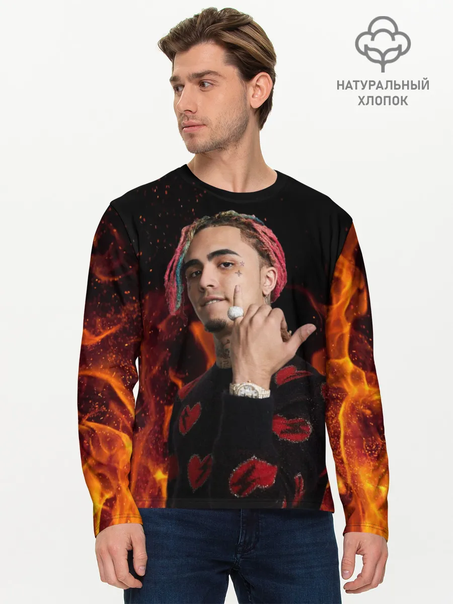Мужской лонгслив базовый / Lil Pump - 103