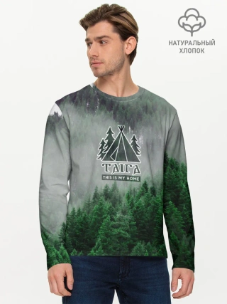 Мужской лонгслив базовый / Сибирь