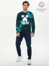Мужской лонгслив базовый / Сергей в стиле Minecraft