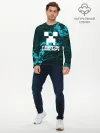 Мужской лонгслив базовый / Георгий в стиле Minecraft
