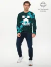 Мужской лонгслив базовый / Руслан в стиле Minecraft