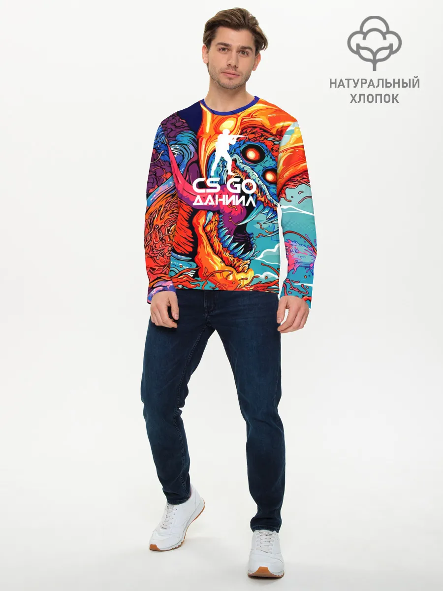 Мужской лонгслив базовый / Даниил в стиле CS GO