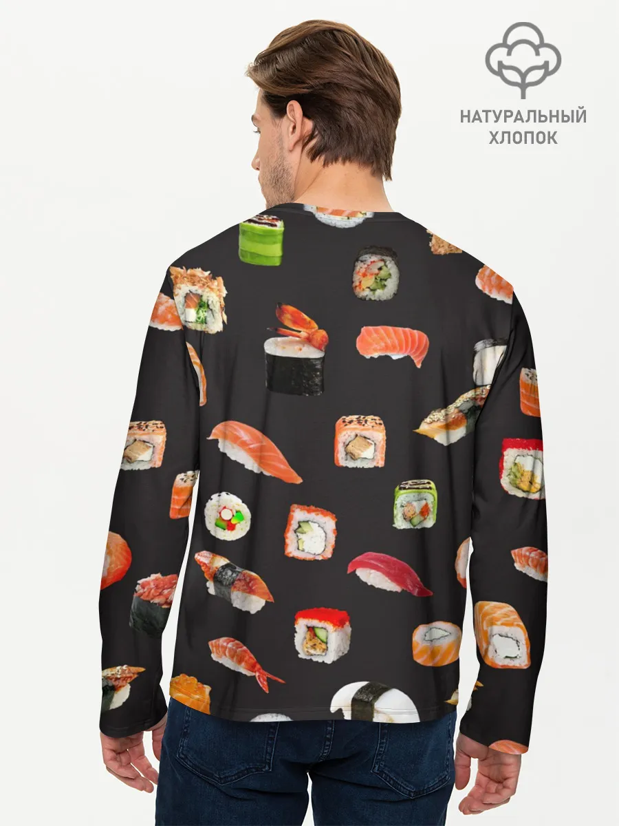 Мужской лонгслив базовый / Суши