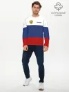 Мужской лонгслив базовый / Россия Триколор