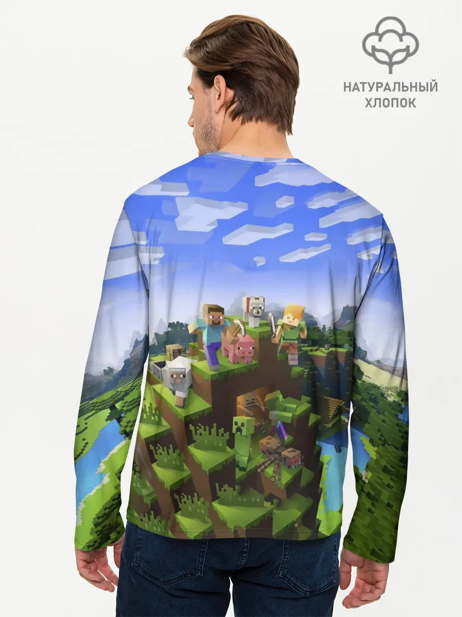 Мужской лонгслив базовый / Павел - Minecraft