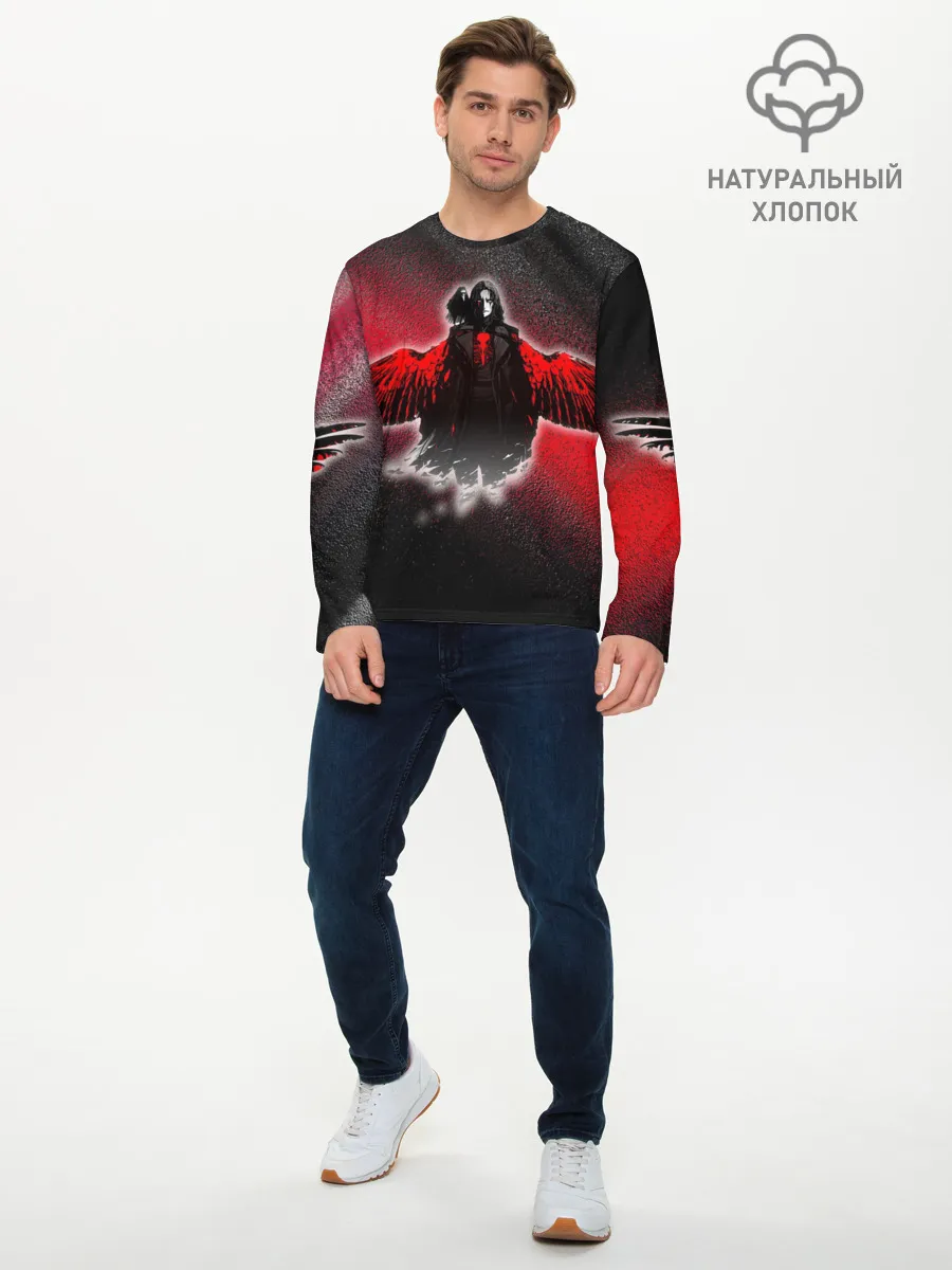 Мужской лонгслив базовый / Ворон