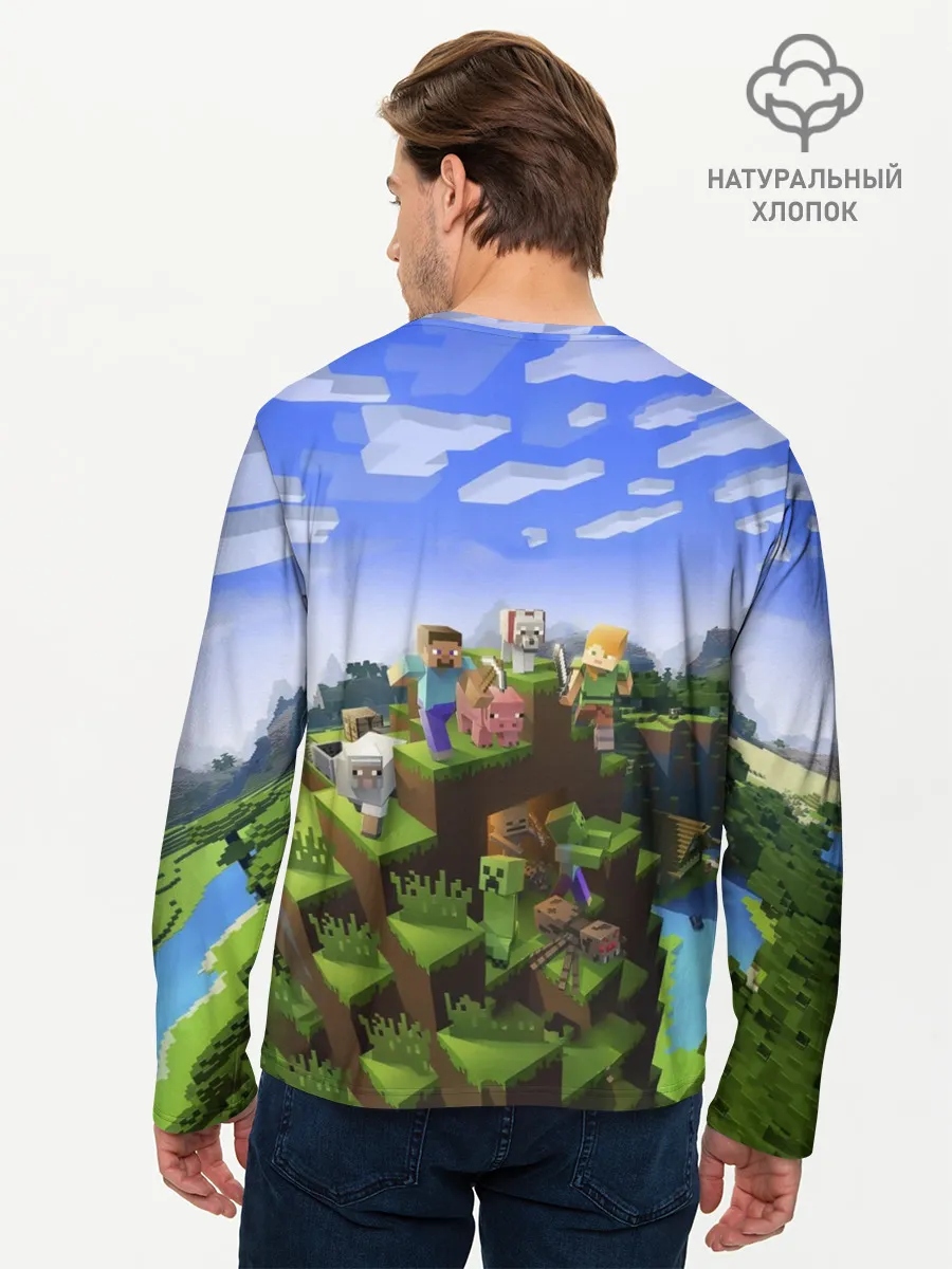 Мужской лонгслив базовый / Степан - Minecraft