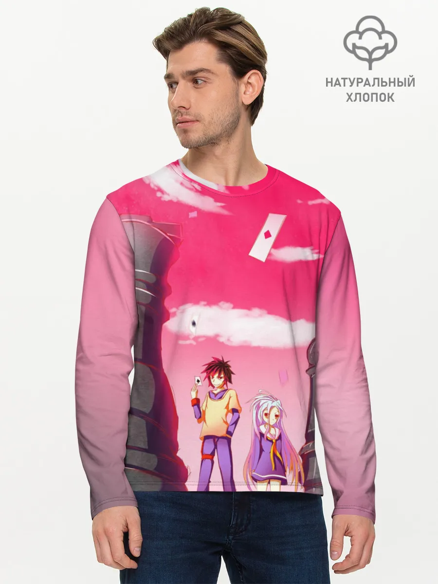 Мужской лонгслив базовый / Шахматы аниме