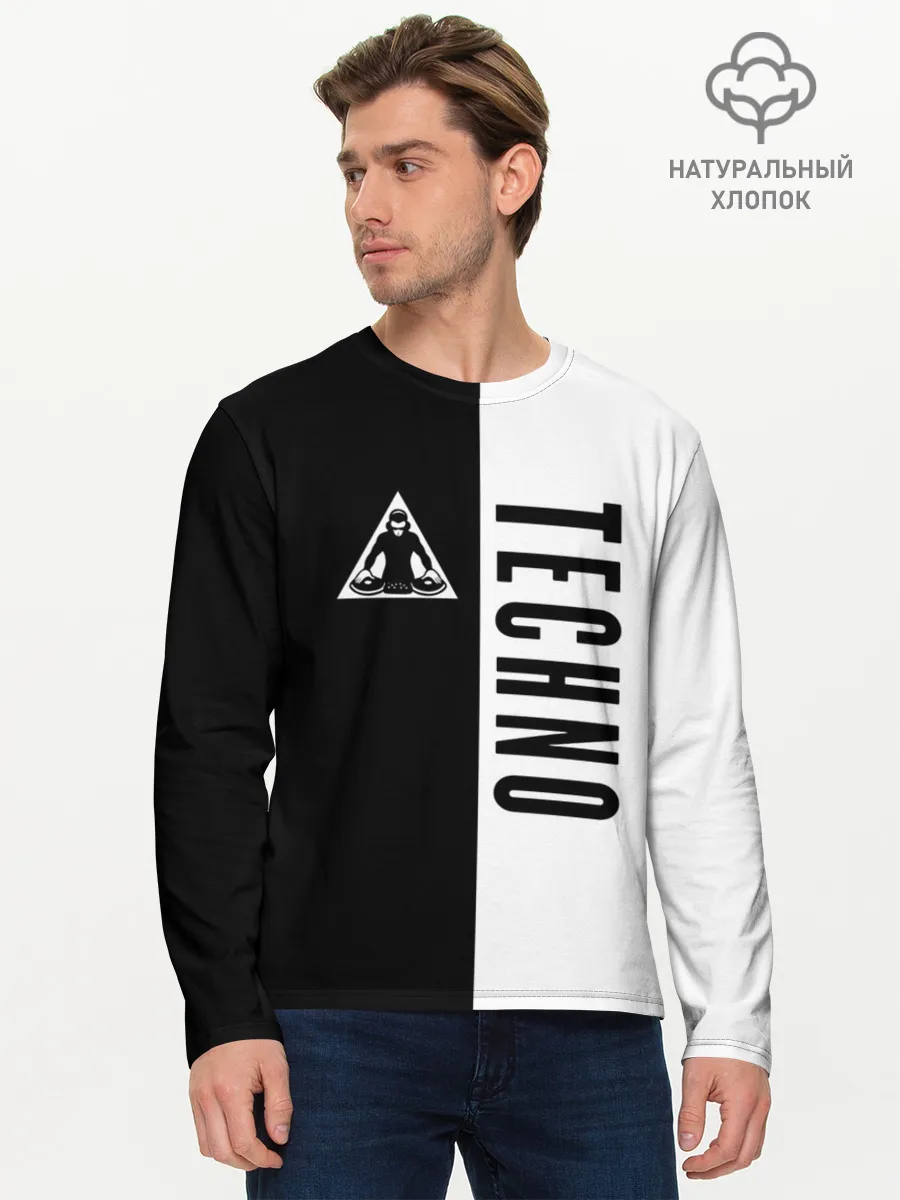 Мужской лонгслив базовый / Techno
